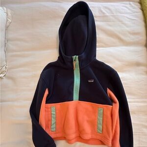Kids Patagonia Navy and Coral Fleece Jacket
